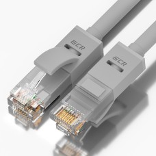 GCR Патч-корд прямой 0.2m UTP кат.5e, серый, 24 AWG, литой, ethernet high speed 1 Гбит/с, RJ45, T568B