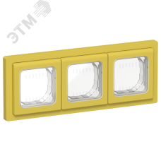 FLITE Рамка 3-местная IP55 Рпро-3-55-ФлЖК желтый карри IEK