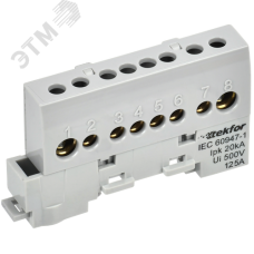 TEKFOR Шина L фаза изолированная на универсальном держателе 8х12-8-Ср IEK