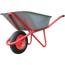 Тачка строительная, ПУ колесо, 90 л, грузоподъемность 200 кг, Профи