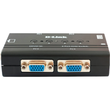 Коммутатор/ DKVM-4K,DKVM-4K/B 4-port KVM Switch, VGA+PS/2 ports