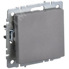 BRITE Выключатель одноклавишный 10А ВС10-1-0-БрС сталь