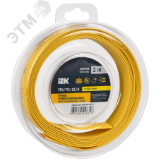 Трубка термоусадочная ТТУ нг-LS 12/6 желтая (2м/упак) IEK