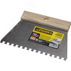 Шпатель Малярный, Зубчатый MAXFlat 180 мм