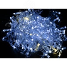 Гирлянда нить 10 м 100 светодиодов белый свет IP44 прозрачный шнур 3 м 230 В мерцание транзит LIGHTING