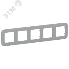FLITE ARTISTIC Рамка 5-местная РУ-5-А-ФлС серый IEK