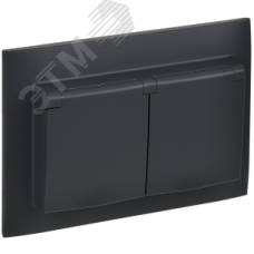 SKANDY Розетка 2-местная и крышкой 16А в сборе IP44 SK-R12G графит IEK