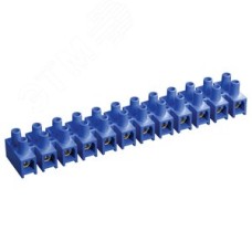 Зажим винтовой ЗВИ-10 2.5-6 мм.кв. 12пар не поддерживающий горение синий