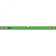 Уровень ''Техно'', 3 глазка, зеленый корпус, фрезерованная рабочая грань, шкала 800 мм