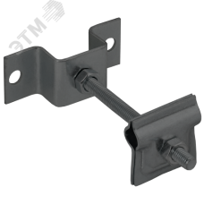 Держатель-зажим соединительный проводника круглого 6-10 мм опорный L 100 мм оцинкованная сталь TD