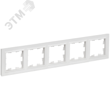 BRITE Рамка 5-местная РУ-5-БрАБ арктический белый IEK