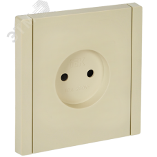 FORTE&PIANO Розетка 1-местная без заземления с защитными шторками винтовое крепление 10А FP417 ваниль IEK
