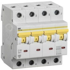 Выключатель автоматический ВА47-60M 4Р 10А 6кА С