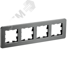 BRITE Рамка 4 поста РУ-4-1-Бр металл титан RE IEK
