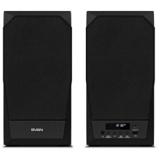 SVEN MC-20, чёрный, акустическая система 2.0, мощность 2x45Вт (RMS), FM-тюнер, USB/microSD, дисплей, пульт ДУ, Bluetooth, Optical