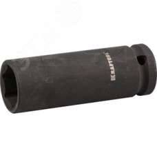 Головка торцевая ''INDUSTRIE QUALITAT'' ударная, удлиненная (1/2''), FLANK, Cr-Mo, фосфатированная, 19 мм