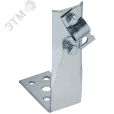 Держатель проводника круглого 6-10 мм винтовой угловой h 60 мм оцинкованная сталь HDZ