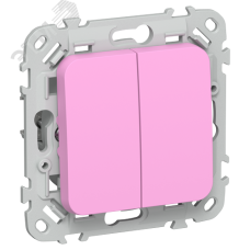FLITE Выключатель 2-клавишный 10А ВС12-1-0-ФлПр пурпурный IEK