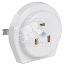 Розетка скрытая разборная для плиты с заземлением 32А белая РПпл11-01-Ст