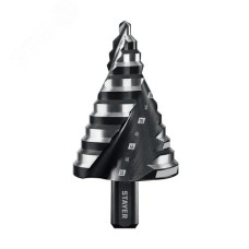 Сверло ступенчатое, винтовая спираль, Pro-Max 6-52 мм, 12 ступеней