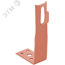 Держатель проводника круглого 6-8 мм угловой h 150 мм медь