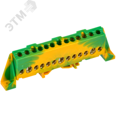 TEKFOR Шина PE земля в комбинированном DIN-изоляторе Стойка 8х12-13-ЖЗ IEK