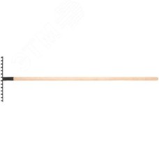 Грабли с деревянным черенком, прямой зуб, 14 зубьев