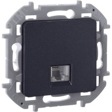 Розетка телефонная RJ11 антрацит INSPIRIA