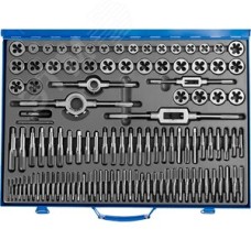 Набор метчиков и плашек, сталь Р6М5 110 предметов