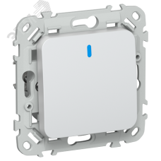 FLITE Выключатель 1-клавишный кнопочный с индикацией 10А ВС11-2-1-ФлЖ жемчуг IEK