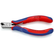 Кусачки торцевые для электроники режущие кромки с маленькой фаской под 15° с пружиной рез: мягкая проволока 15 мм проволока средней твёрдости 1 мм твёрдая проволока 05 мм L-120 мм зеркальная полировка двукомпонентные рукоятки