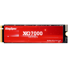 Твердотельный накопитель/ Kingspec SSD XG7000 2280, 1024GB, M.2(22x80mm), NVMe, PCIe 4.0 x4, 3D NAND, R/W 7400/6600MB/s, IOPs 710 000/610 000, TBW 600, DWPD 0.89, with Heat Sink (3 года)