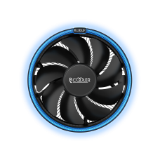 Кулер для процессора/ CPU Cooler PCCooler E126M B (92W, 4-pin PWM, 70mm, Al/Cu, -mm, Blue LED, 1x120mm, 56CFM, 26.5dBA, 1800RPM, S: 1700/1200/115X, AM5/AM4, black)