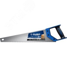 Ножовка по дереву (пила) ''МОЛНИЯ-5'' 450 мм, 5 TPI, прямой крупный зуб, быстрый рез поперек волокон, для крупных и средних заготовок