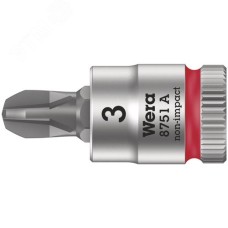 Головка торцевая 8751 A PH Zyklop со вставкой Phillips DR 1/4 PH 3X28 мм