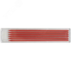 Грифели сменные для карандаша строительного, красные, 6 шт.