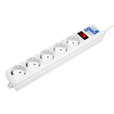 Фильтр-удлинитель Power Cube B 3.0 м 5 розеток (белый) 10А/2,2кВт/ Surge protector Power Cube B 3.0 m 5 outlets (white) 10A / 2.2kW