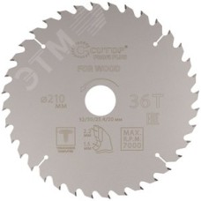 Диск пильный по дереву с тефлоновым покрытием 36Т, Profi plus, 210x1,5/2,2x32/30/25,4/20 мм