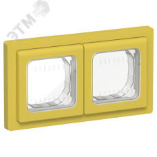 FLITE Рамка 2-местная IP55 Рпро-2-55-ФлЖК желтый карри IEK