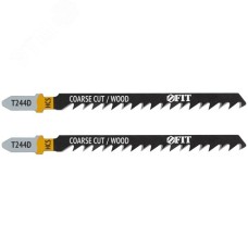 Полотна по дереву, HCS, разведенные, шлифованные зубья 100/74/4,2 мм (T244D), 2 шт.