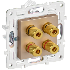 SKANDY Аудиорозетка 4-местная SK-A01Sa песочный IEK