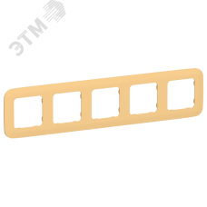 FLITE ARTISTIC Рамка 5-местная РУ-5-А-ФлЗ золотарник IEK