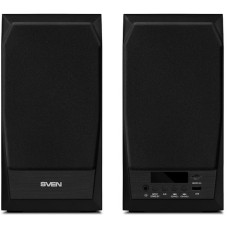 SVEN MC-10, чёрный, акустическая система 2.0, мощность 2x25Вт (RMS), FM-тюнер, USB/microSD, дисплей, пульт ДУ, Bluetooth