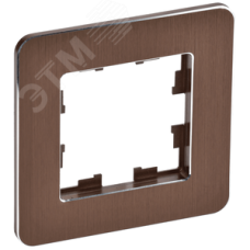 BRITE Рамка 1 пост РУ-1-1-Бр металл коричневый RE AL IEK