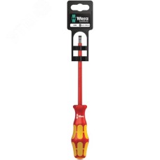 Отвертка диэлектрическая шлицевая 160 i SL VDE SB 1X5.5X125 мм с держателем-еврослот