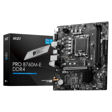 Материнская плата/ MB MSI INTEL B760 s1700, 2xDDR4(64GB), D-SUB/HDMI 1.4, 1xPCIe 4.0x16, 1xPCIe 3.0, 1xLAN, 4xSATA 6Gb/s, 1xM.2, 2xUSB 3.2, 4xUSB 2.0, 1xPS/2, mATX