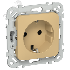FLITE Розетка с заземлением с защитными шторками 16А РСш11-0-ФлШм шамуа IEK