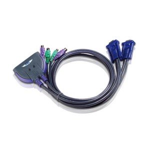 2-х портовый KVM переключатель PS/2, 0,9м/ 2 PORT KVM SWITCH FOR PS2   W/0.9m