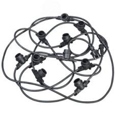 Гирлянда Белт-Лайт 10 м 20 патронов E27 без ламп IP65 черный шнур 2 м 230 В транзит LIGHTING