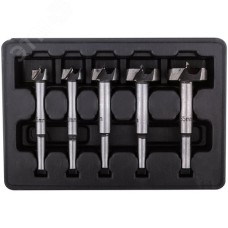 Фрезы по дереву (сверла Форстнера), усиленная 60# сталь, 5 шт, 15/20/25/30/35 мм